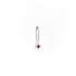 Garnet Dot Pendant Charm in Silver